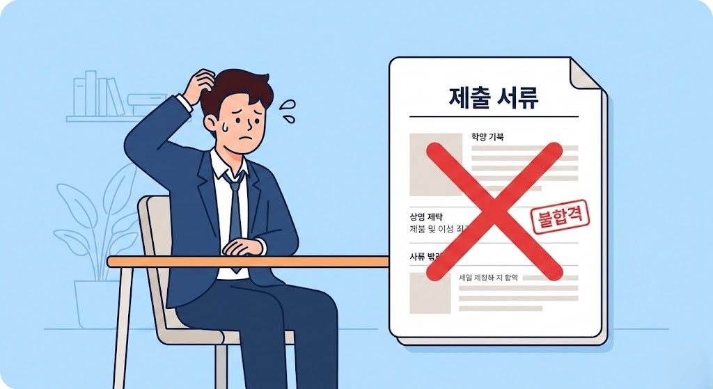 제출 서류 유의